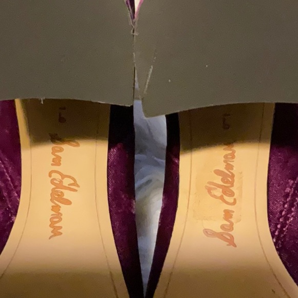 Sam Edelman Codie Leather Ankle Boots Women Deep Orchid Side Zip Closure Size 9 - Picture 11 of 12